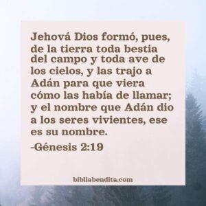 Explicación Génesis 2 19 Jehová Dios formó pues de la tierra toda