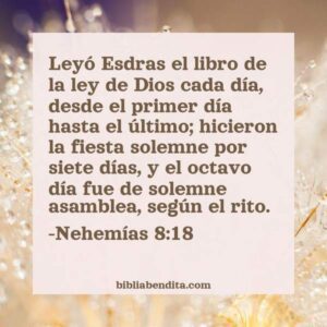 Explicación Nehemías 8 18 Leyó Esdras el libro de la ley de Dios cada