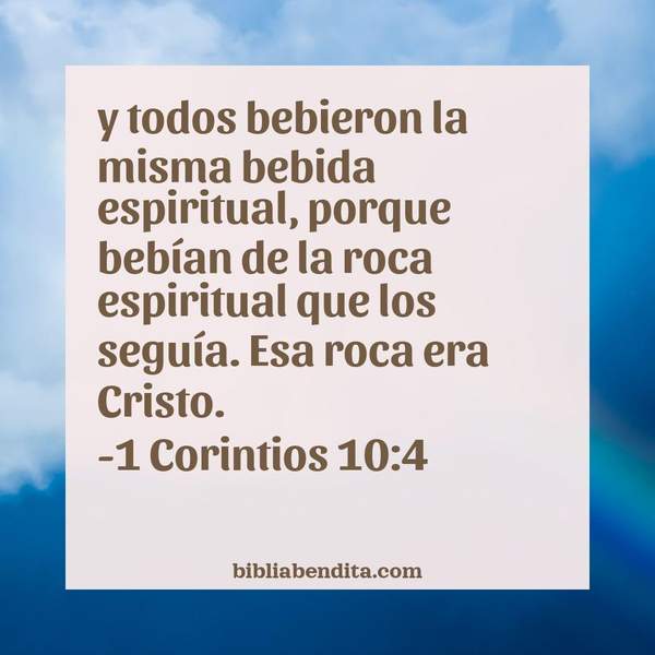 ¿Qué significa el Versículo 1 Corintios 10:4?, su importancia y las enseñanzas que podemos conocer con este versículo de la biblia. Explicación de Verso 1 Corintios 10:4 en la biblia