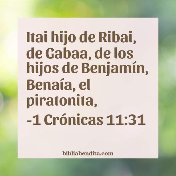 ¿Qué significa el Versículo 1 Crónicas 11:31?, su importancia y las reflexiones que podemos aprender con este versículo de la biblia. Explicación de Verso 1 Crónicas 11:31 en la biblia