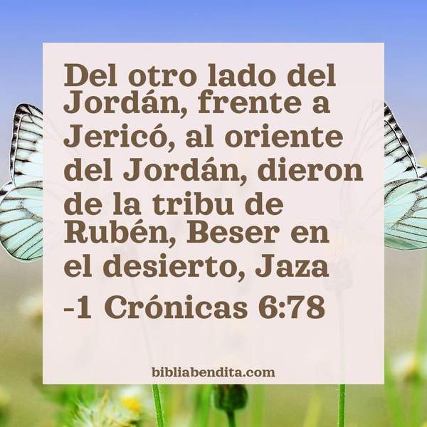 ¿Qué significa el Versículo 1 Crónicas 6:78?, su importancia y las lecciones que podemos conocer con este versículo de la biblia. Explicación de Verso 1 Crónicas 6:78 en la biblia