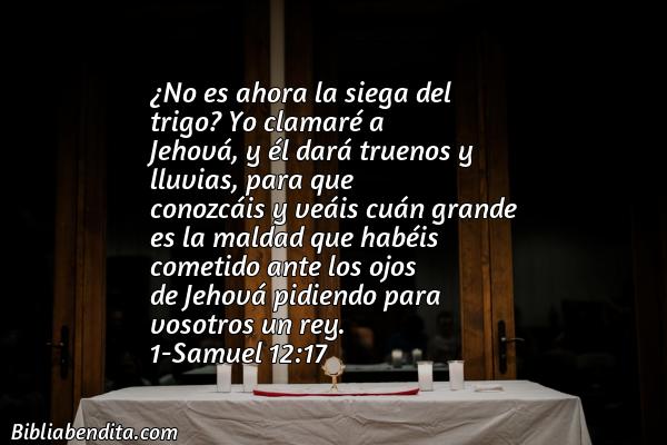 ¿Qué significa el Versículo 1 Samuel 12:17?, la importancia y las reflexiones que podemos aprender en este verso de la biblia. Explicación de Verso 1 Samuel 12:17 en la biblia