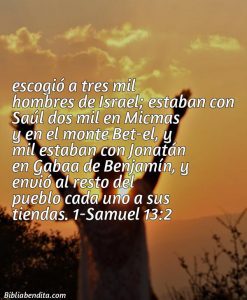 ¿Qué significa el Versículo 1 Samuel 13:2?, la importancia y  que podemos aprender con este verso de la biblia. Explicación de Verso 1 Samuel 13:2 en la biblia