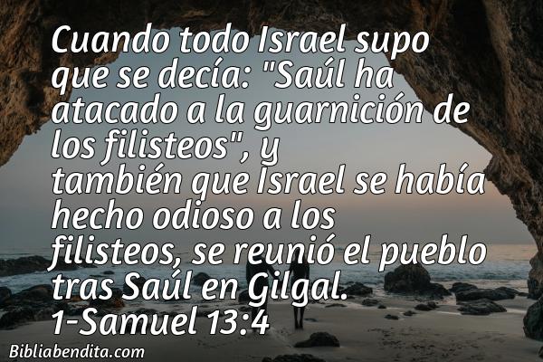 ¿Qué significa el Versículo 1 Samuel 13:4?, su importancia y los mensajes que podemos conocer con este verso de la biblia. Explicación de Verso 1 Samuel 13:4 en la biblia