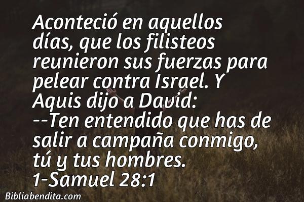 ¿Qué significa el Versículo 1 Samuel 28:1?, la importancia y los mensajes que podemos aprender con este versículo de la biblia. Explicación de Verso 1 Samuel 28:1 en la biblia