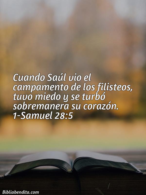 ¿Qué significa el Versículo 1 Samuel 28:5?, su importancia y las enseñanzas que podemos aprender en este versículo de la biblia. Explicación de Verso 1 Samuel 28:5 en la biblia