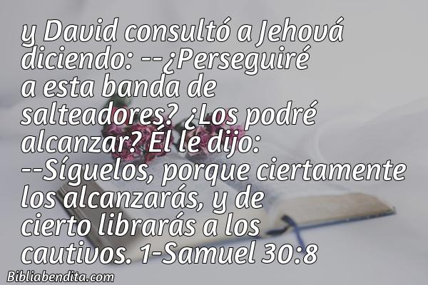 ¿Qué significa el Versículo 1 Samuel 30:8?, su importancia y las lecciones que podemos aprender en este verso de la biblia. Explicación de Verso 1 Samuel 30:8 en la biblia