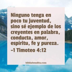 1 timoteo 4 12 explicación para niños