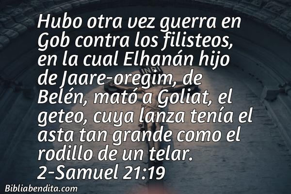 ¿Qué significa el Versículo 2 Samuel 21:19?, su importancia y las enseñanzas que podemos aprender de este versículo de la biblia. Explicación de Verso 2 Samuel 21:19 en la biblia