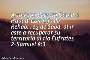 ¿Qué significa el Versículo 2 Samuel 8:3?, su importancia y las lecciones que podemos aprender con este verso de la biblia. Explicación de Verso 2 Samuel 8:3 en la biblia