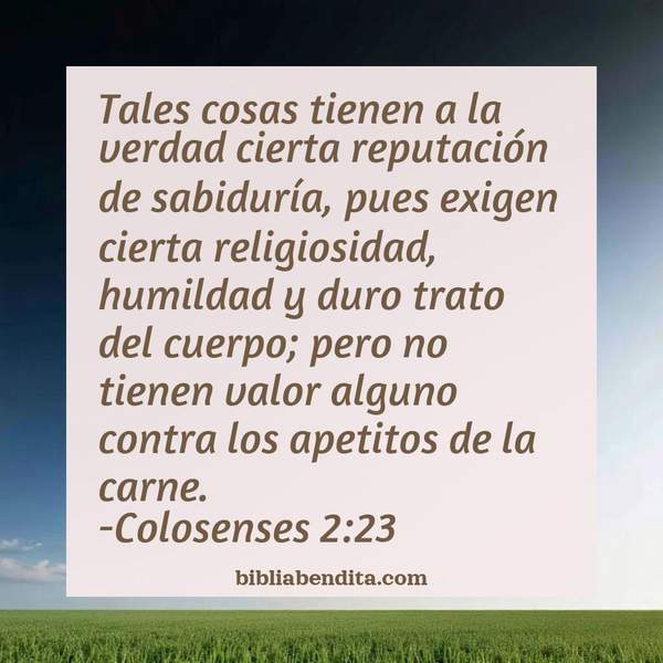 ¿Qué significa el Versículo Colosenses 2:23?, su importancia y las enseñanzas que podemos aprender en este versículo de la biblia. Explicación de Verso Colosenses 2:23 en la biblia