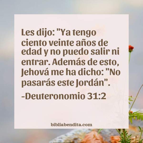 ¿Qué significa el Versículo Deuteronomio 31:2?, la importancia y las lecciones que podemos conocer de este versículo de la biblia. Explicación de Verso Deuteronomio 31:2 en la biblia