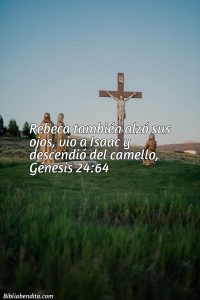 ¿Qué significa el Versículo Génesis 24:64?, su importancia y las reflexiones que podemos aprender con este verso de la biblia. Explicación de Verso Génesis 24:64 en la biblia