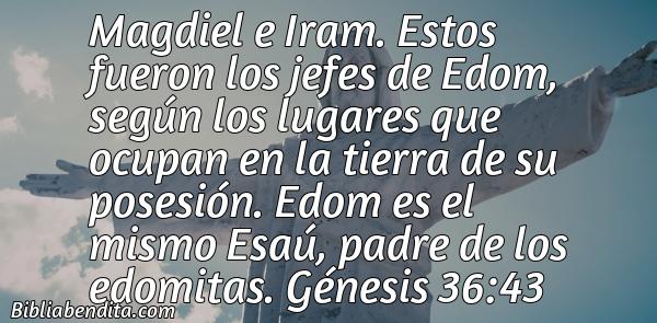 ¿Qué significa el Versículo Génesis 36:43?, la importancia y  que podemos aprender con este verso de la biblia. Explicación de Verso Génesis 36:43 en la biblia