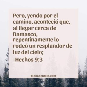 Explicación Hechos 9:3. 'Pero, yendo por el camino, aconteció que, al ...