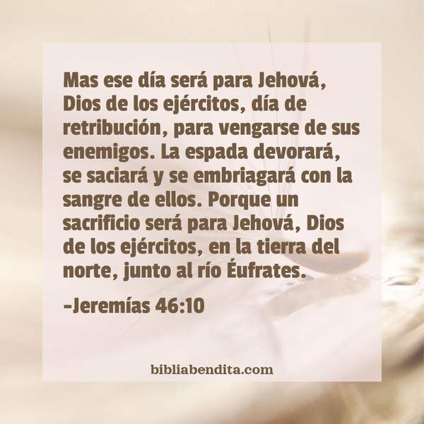 ¿Qué significa el Versículo Jeremías 46:10?, la importancia y  que podemos aprender en este versículo de la biblia. Explicación de Verso Jeremías 46:10 en la biblia