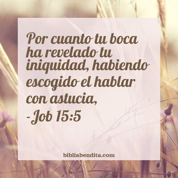 ¿Qué significa el Versículo Job 15:5?, su importancia y los mensajes que podemos conocer con este versículo de la biblia. Explicación de Verso Job 15:5 en la biblia