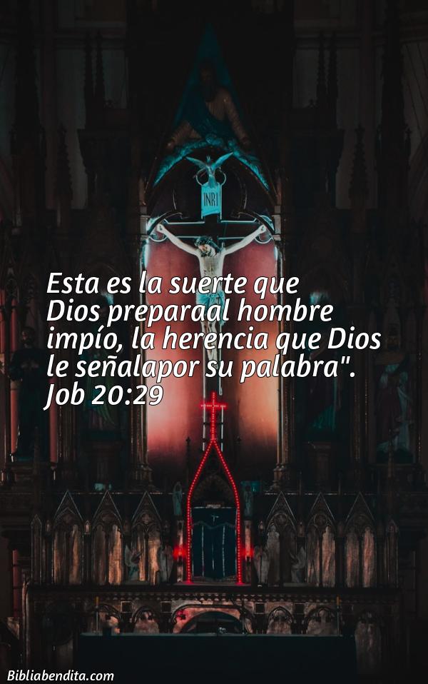 ¿Qué significa el Versículo Job 20:29?, la importancia y  que podemos conocer con este verso de la biblia. Explicación de Verso Job 20:29 en la biblia