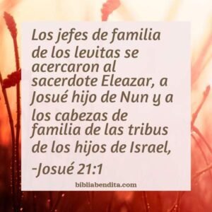 Explicación Josué 211. 'Los jefes de familia de los levitas se