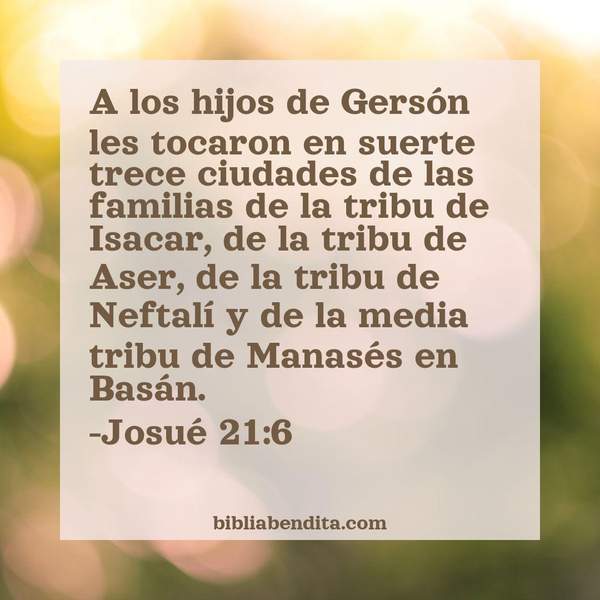 ¿Qué significa el Versículo Josué 21:6?, la importancia y las enseñanzas que podemos conocer en este versículo de la biblia. Explicación de Verso Josué 21:6 en la biblia