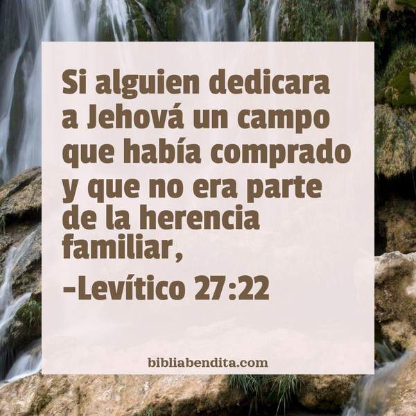 ¿Qué significa el Versículo Levítico 27:22?, la importancia y  que podemos conocer con este verso de la biblia. Explicación de Verso Levítico 27:22 en la biblia