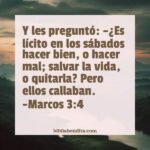 ¿Qué significa el Versículo Marcos 3:4?, su importancia y las lecciones que podemos conocer de este versículo de la biblia. Explicación de Verso Marcos 3:4 en la biblia