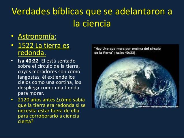 ¿Dónde dice en la biblia que la tierra es redonda?