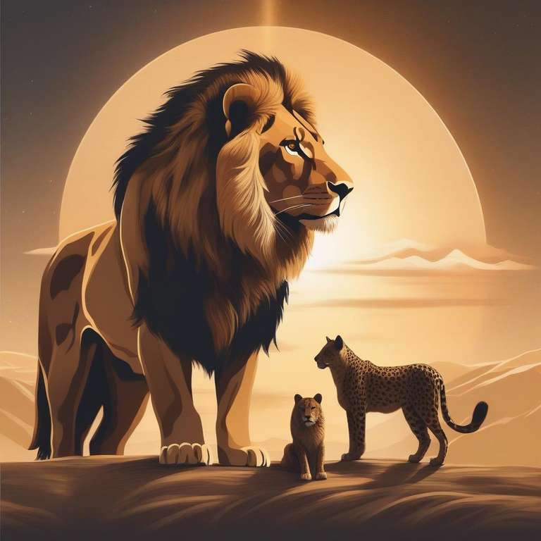 ¿Qué representa el lobo, el leopardo y el león?